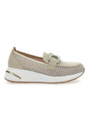 Beige Mokassins mit perforiertem Obermaterial MIO TEMPO H82232LF14