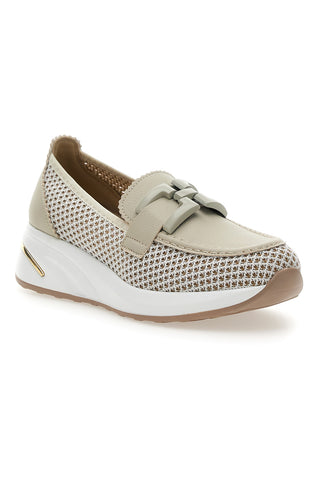 Beige Mokassins mit perforiertem Obermaterial MIO TEMPO H82232LF14
