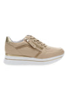 Beige Schnürschuhe mit seitlichem Reißverschluss MIO TEMPO H216364