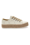 Sneakers bianche in tessuto con suola corda Energy E125