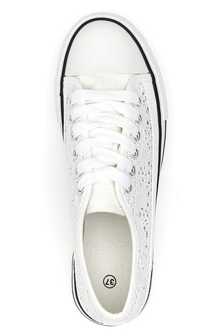 Sneakers bianche platform con dettagli a contrasto Energy E108