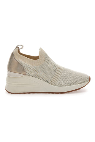 Mocassini Beige in Tela con Zeppa ENERGY E20