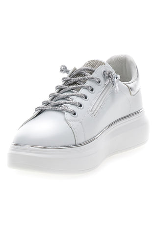 Sneakers bianche con strass  ENERGY E86