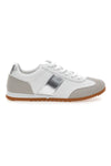 Sneakers Bianche con Banda Laterale Argento TALEMI 24250