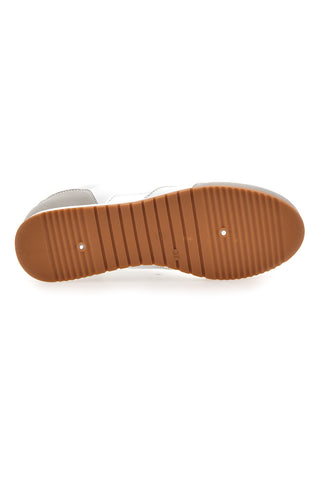 Sneakers Bianche con Banda Laterale Argento TALEMI 24250