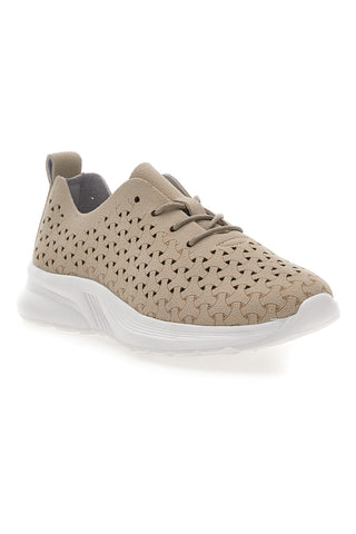 Sneakers Beige con Tomaia Traforata TALEMI BK25S861