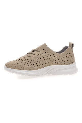 Sneakers Beige con Tomaia Traforata TALEMI BK25S861