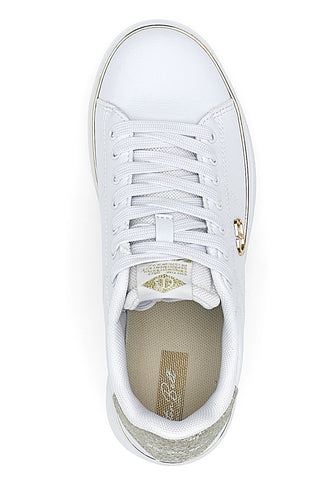 Sneakers Bianche con Bordo Dorato COTTON BELT GTZ 2.0