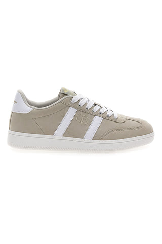 Beige Sneakers mit weißen Seitenbändern COTTON BELT AMELIE SD