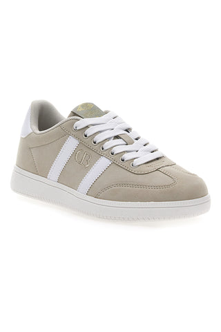 Sneakers Beige con Bande Laterali Bianche COTTON BELT AMELIE SD
