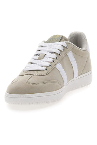 Sneakers Beige con Bande Laterali Bianche COTTON BELT AMELIE SD