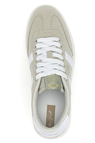 Sneakers Beige con Bande Laterali Bianche COTTON BELT AMELIE SD