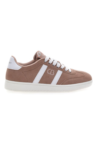 Rosa Sneakers mit weißen Seitenbändern COTTON BELT AMELIE SD