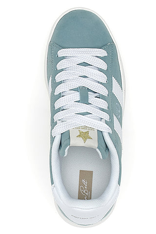 COTTON BELT CAMP NYC SD Blaue Sneakers mit weißen Seitenstreifen