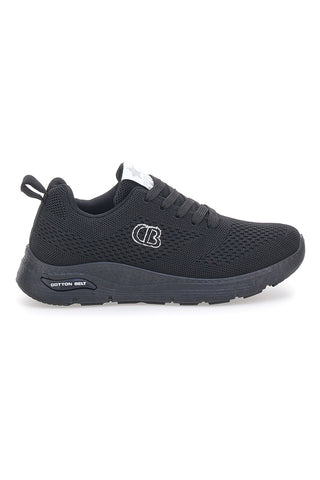 Schwarze Sneakers mit Mesh-Obermaterial COTTON BELT ELLIE