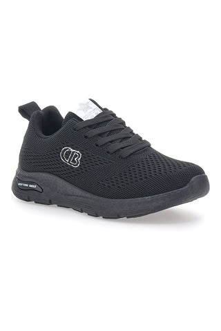 Schwarze Sneakers mit Mesh-Obermaterial COTTON BELT ELLIE