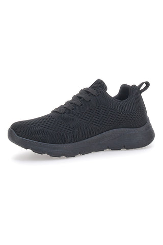 Schwarze Sneakers mit Mesh-Obermaterial COTTON BELT ELLIE
