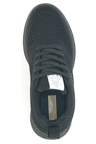 Schwarze Sneakers mit Mesh-Obermaterial COTTON BELT ELLIE