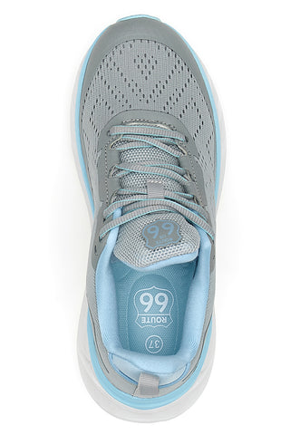 Graue Sneakers mit blauen Details ROUTE 66 RO51038D
