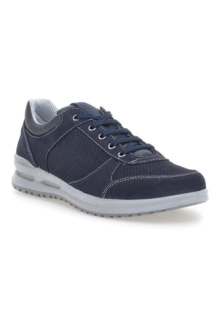 Stringata Blu con Tomaia in Pelle Traforata MARCO BRANDI 23