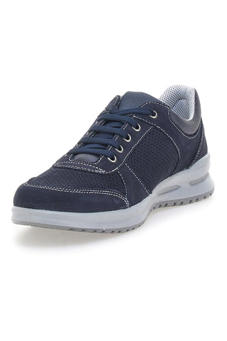 Stringata Blu con Tomaia in Pelle Traforata MARCO BRANDI 23