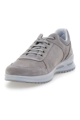 Stringata Grigia con Tomaia in Pelle Traforata MARCO BRANDI 23