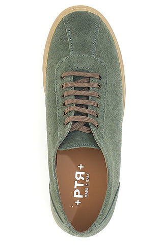 Grüne Schnürschuhe Made in Italy aus Wildleder Ptr 2020