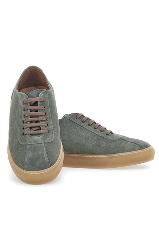 Grüne Schnürschuhe Made in Italy aus Wildleder Ptr 2020