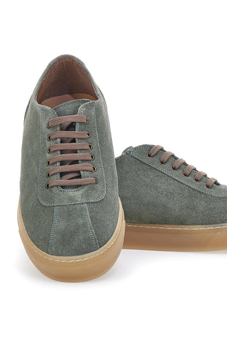 Grüne Schnürschuhe Made in Italy aus Wildleder Ptr 2020