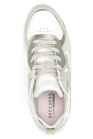 Natur-Sneaker mit Metallic-Details und Air-Sohle Skechers Uno Gen1 Color Surge