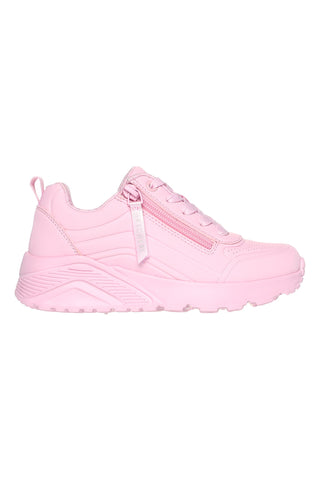 Sneakers rosa con zip laterale e suola platform Skechers Uno Lite Easy Zip