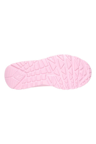 Skechers Uno Lite Easy Zip Pink Sneaker mit seitlichem Reißverschluss und Plateausohle