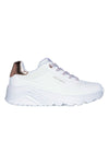 Sneakers bianche con dettagli oro Skechers Uno Lite