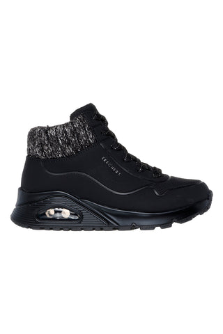 Skechers – Uno Gen1 – Darling Daze – Schwarze High-Top-Sneaker aus Strick