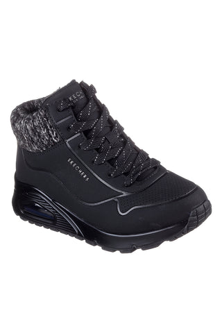 Skechers – Uno Gen1 – Darling Daze – Schwarze High-Top-Sneaker aus Strick