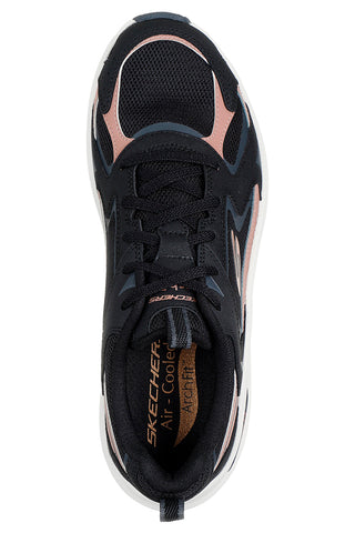 Skechers – Arch Fit 2.0 Vintage Luxe – Schwarze Sneakers mit Fußgewölbeunterstützung