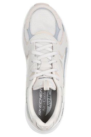 Sneakers beige e grigie con supporto plantare Skechers Arch Fit 2 Vintage Luxe