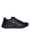 Skechers ARCH FIT 2.0 STAR BOUND Schwarze Lederschuhe mit Fußgewölbeunterstützung