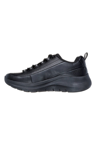 Skechers ARCH FIT 2.0 STAR BOUND Schwarze Lederschuhe mit Fußgewölbeunterstützung