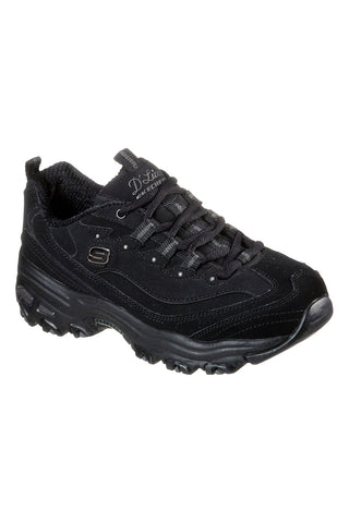 Sneakers nere con inserti in pelle e Memory Foam Skechers D'Lites Play On