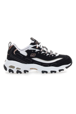 Sneakers nere con dettagli rose gold e Memory Foam Skechers D'Lites Devoted Fan