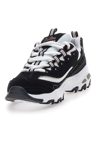 Sneakers nere con dettagli rose gold e Memory Foam Skechers D'Lites Devoted Fan