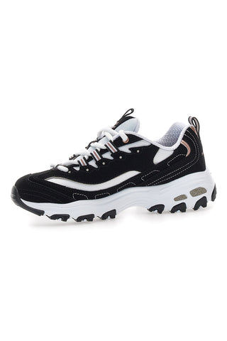 Sneakers nere con dettagli rose gold e Memory Foam Skechers D'Lites Devoted Fan