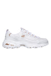 Sneakers bianche con dettagli oro e Memory Foam Skechers D'Lites Fresh Start