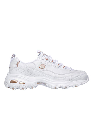 Sneakers bianche con dettagli oro e Memory Foam Skechers D'Lites Fresh Start
