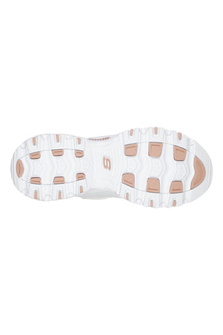 Sneakers bianche con dettagli oro e Memory Foam Skechers D'Lites Fresh Start