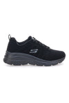 Schwarze Sneaker mit Plateau und Memory Foam Skechers FASHION FIT TRUE FEELS