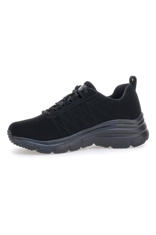Schwarze Sneaker mit Plateau und Memory Foam Skechers FASHION FIT TRUE FEELS