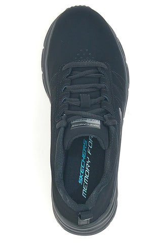 Schwarze Sneaker mit Plateau und Memory Foam Skechers FASHION FIT TRUE FEELS