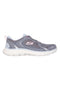 Skechers Flex Appeal 5.0 Retro Rush – staubgraue Mesh-Sneaker mit Memory-Schaum